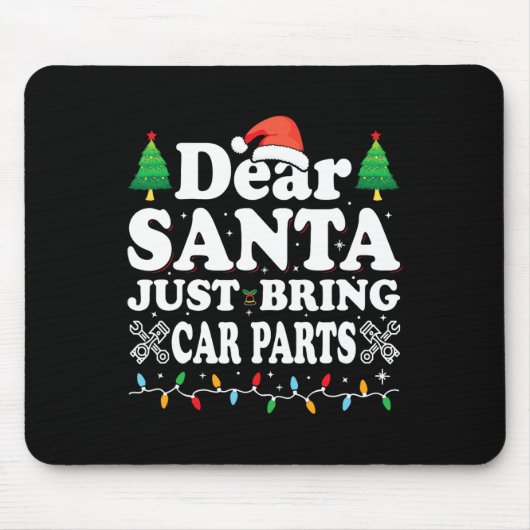 Lieve kerstman gewoon brengen auto-onderdelen leuk muismat (Voorkant)