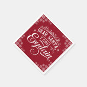 Lieve kerstman, grappig, ik kan het uitleggen servet (Hoek)