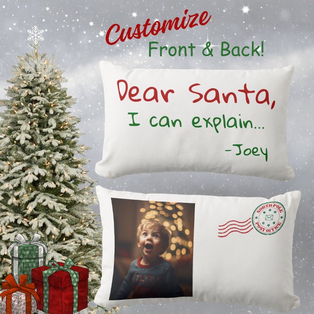 Lieve Kerstman grappig Kerstmis schattig aandenken Kussen (Cute Christmas keepsake pillow for kids or adults! Men and women would enjoy this holiday gift.)