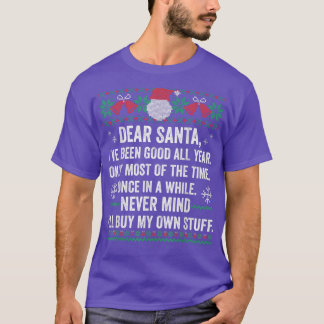 Lieve kerstman, grappig, lelijke kerstliefhebber t-shirt