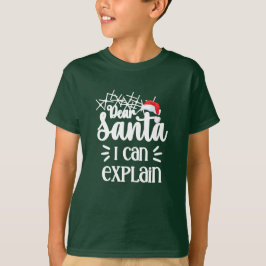 Lieve Kerstman Grappig Unisex kinder Kerst T-shirt