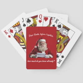 Lieve Kerstman... Grappige kerstman, kerstvakantie Pokerkaarten