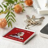 Lieve Kerstman... Grappige kerstman, kerstvakantie Sleutelhanger (Zijkant)