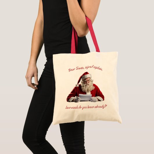 Lieve Kerstman... Grappige kerstman, kerstvakantie Tote Bag (Voorkant (product))