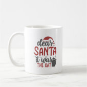 Lieve Kerstman, het was de gepersonaliseerde kat Koffiemok (Links)