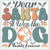 Lieve Kerstman Het was de Hond Kerstmis-01 Sticker (Vel)