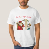 Lieve kerstman, het was de kat  grappig kerst t-shirt (Voorkant)