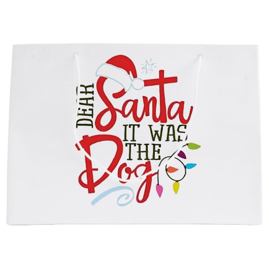 Lieve Kerstman, het was een grappige hond Groot Cadeauzakje (Voorkant)