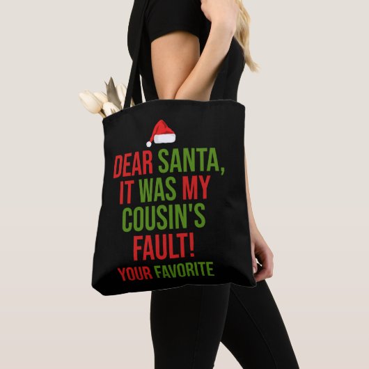 Lieve kerstman, het was mijn neef's feult Funny Ch Tote Bag (Dichtbij)