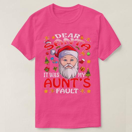 Lieve kerstman, het was mijn tante Fault Kerstmis T-shirt (Design voorkant)