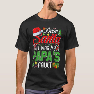 Lieve Kerstman, het was mijn vaders schuld Kerst t T-shirt