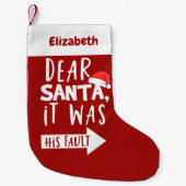 Lieve kerstman, het was zijn kleine kerstman kleine kerstsok (Voorkant)