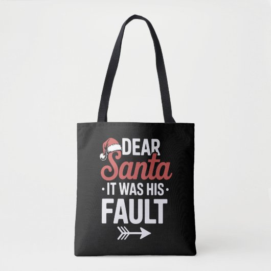 Lieve Kerstman, het was zijn schuld kerstkoppels k Tote Bag (Voorkant)
