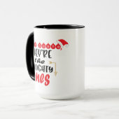 Lieve kerstman, het zijn de Naughty's, grappige ke Mok (Voorkant links)