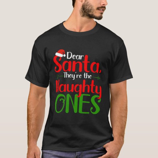 Lieve kerstman, het zijn de Naughty's T-shirt (Voorkant)