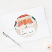 Lieve Kerstman | Ho Ho Ho Kerstcadeau-etiket Ronde Sticker (Envelop)