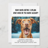 Lieve kerstman, hoeveel weet je al? Christmas Feestdagenkaart (Voorkant)