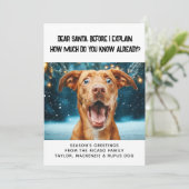 Lieve kerstman, hoeveel weet je al? Christmas Feestdagenkaart (Staand voorkant)