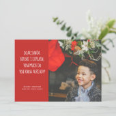 Lieve kerstman, hoeveel weet je al? Christmas Feestdagenkaart (Staand voorkant)