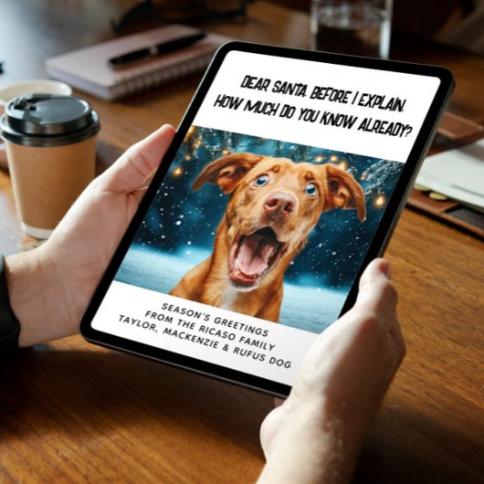 Lieve kerstman, hoeveel weet je al? Christmas Feestdagenkaart