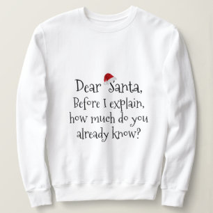 Lieve kerstman, hoeveel weet je? (zwarte tekst) trui