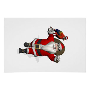 Lieve Kerstman houdt van Ara Papegaaien Perfect Poster