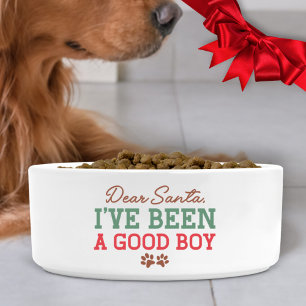 Lieve kerstman, ik ben een goede jongenshond gewee voerbakje