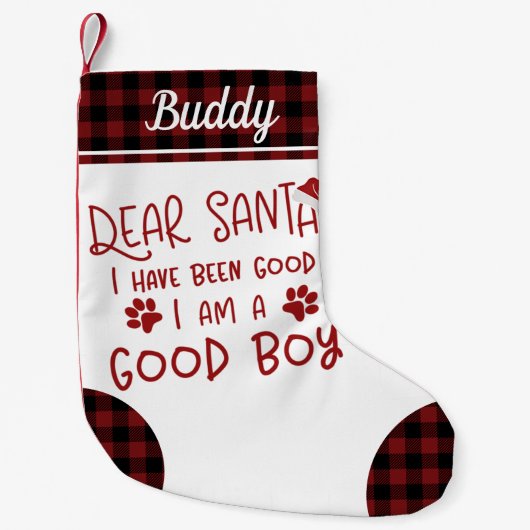 Lieve Kerstman, ik ben een goede Schattigee grappi Kleine Kerstsok (Voorkant)