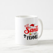 Lieve Kerstman, ik ben ingekaderd in design Koffiemok (Voorkant rechts)