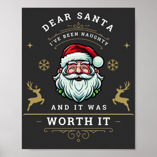 Lieve kerstman, ik ben onaughty geweest en het was poster (Voorkant)