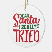 Lieve kerstman ik echt geprobeerd - personaliseren keramisch ornament (Links)