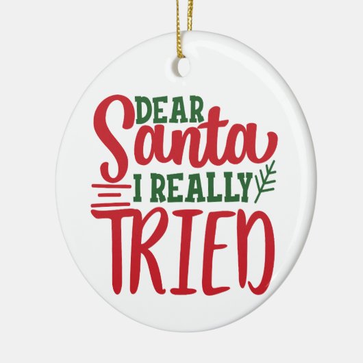 Lieve kerstman ik echt geprobeerd - personaliseren keramisch ornament (Links)