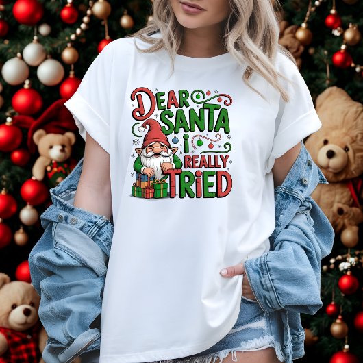 Lieve Kerstman, ik heb echt een grappige kerstgnoo T-shirt