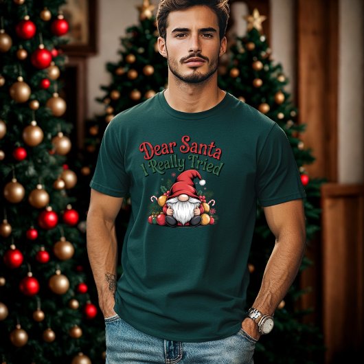 Lieve Kerstman, ik heb echt een grappige kerstgnoo T-shirt