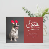 Lieve kerstman, ik heb echt geprobeerd foto feestdagenkaart (Staand voorkant)