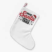 Lieve Kerstman, ik heb echt kerstmis geprobeerd Kleine Kerstsok (Voorkant (Hangend))