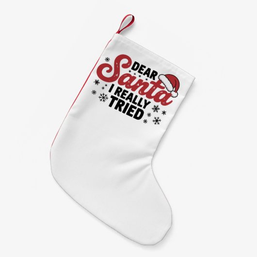 Lieve Kerstman, ik heb echt kerstmis geprobeerd Kleine Kerstsok (Voorkant (Hangend))