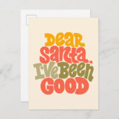 Lieve Kerstman, ik heb een goed ontwerp gemaakt Briefkaart (Voorkant / Achterkant)