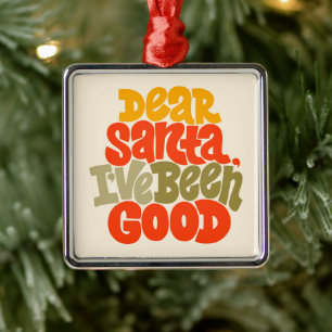 Lieve Kerstman, ik heb een goed ontwerp gemaakt Metalen Ornament