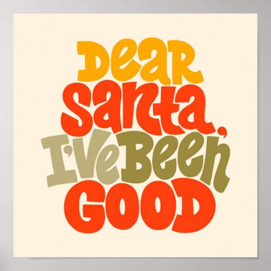 Lieve Kerstman, ik heb een goed ontwerp gemaakt Poster (Voorkant)