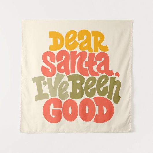 Lieve Kerstman, ik heb een goed ontwerp gemaakt Wandkleed (Voorkant)