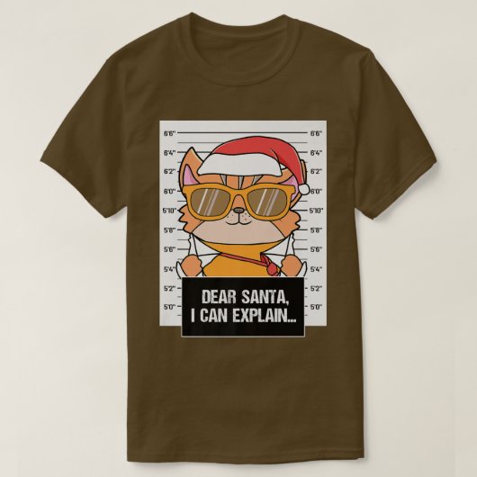 Lieve kerstman, ik kan de Cat Puss Criminele Chris T-shirt (Design voorkant)