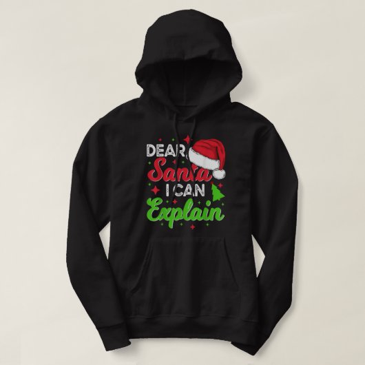Lieve kerstman, ik kan de grappige kerstman uitleg hoodie (Design voorkant)