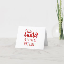 Lieve Kerstman, ik kan de kersttypografie uitlegge Feestdagen Kaart