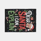 Lieve Kerstman, ik kan de Kinder kerstpa uitleggen Fleece Deken (Voorkant (Horizontaal))