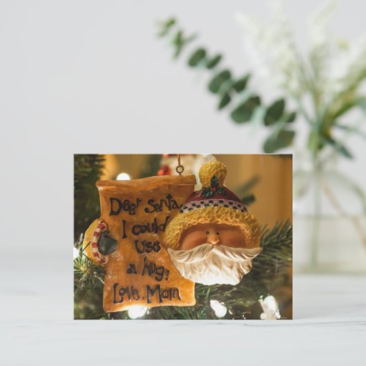 Lieve kerstman, ik kan een boer gebruiken. feestdagenkaart (Staand voorkant)