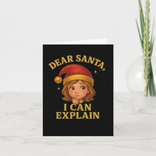 Lieve Kerstman, ik kan een grappig kerstontwerp ui Kaart