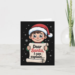 Lieve Kerstman, ik kan een grappige ondeugende lij Kaart