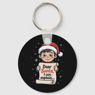 Lieve Kerstman, ik kan een grappige ondeugende lij Sleutelhanger