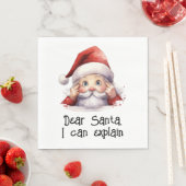 Lieve kerstman, ik kan grappig wit uitleggen servet (Insitu)